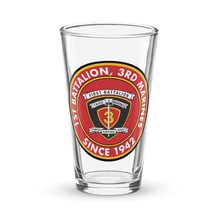 1st Bn 3rd Marines (1/3 Marines) Since 1942 Beer Pint Glass Tactically Acquired Default Title  