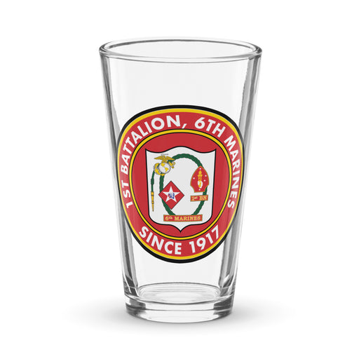 1st Bn 6th Marines (1/6 Marines) Since 1917 Beer Pint Glass Tactically Acquired Default Title  