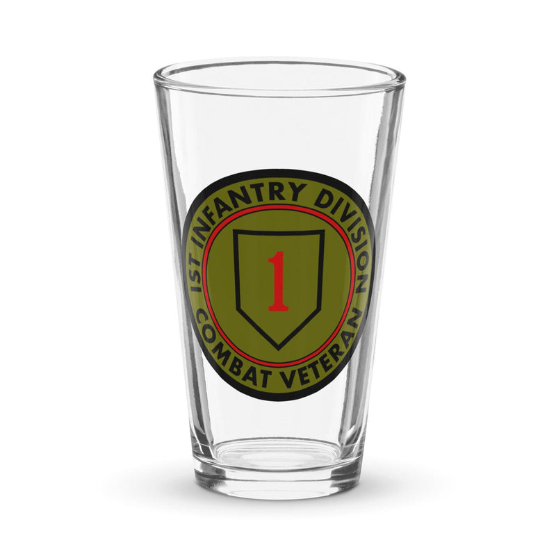 1st Infantry Division Combat Veteran Beer Pint Glass
