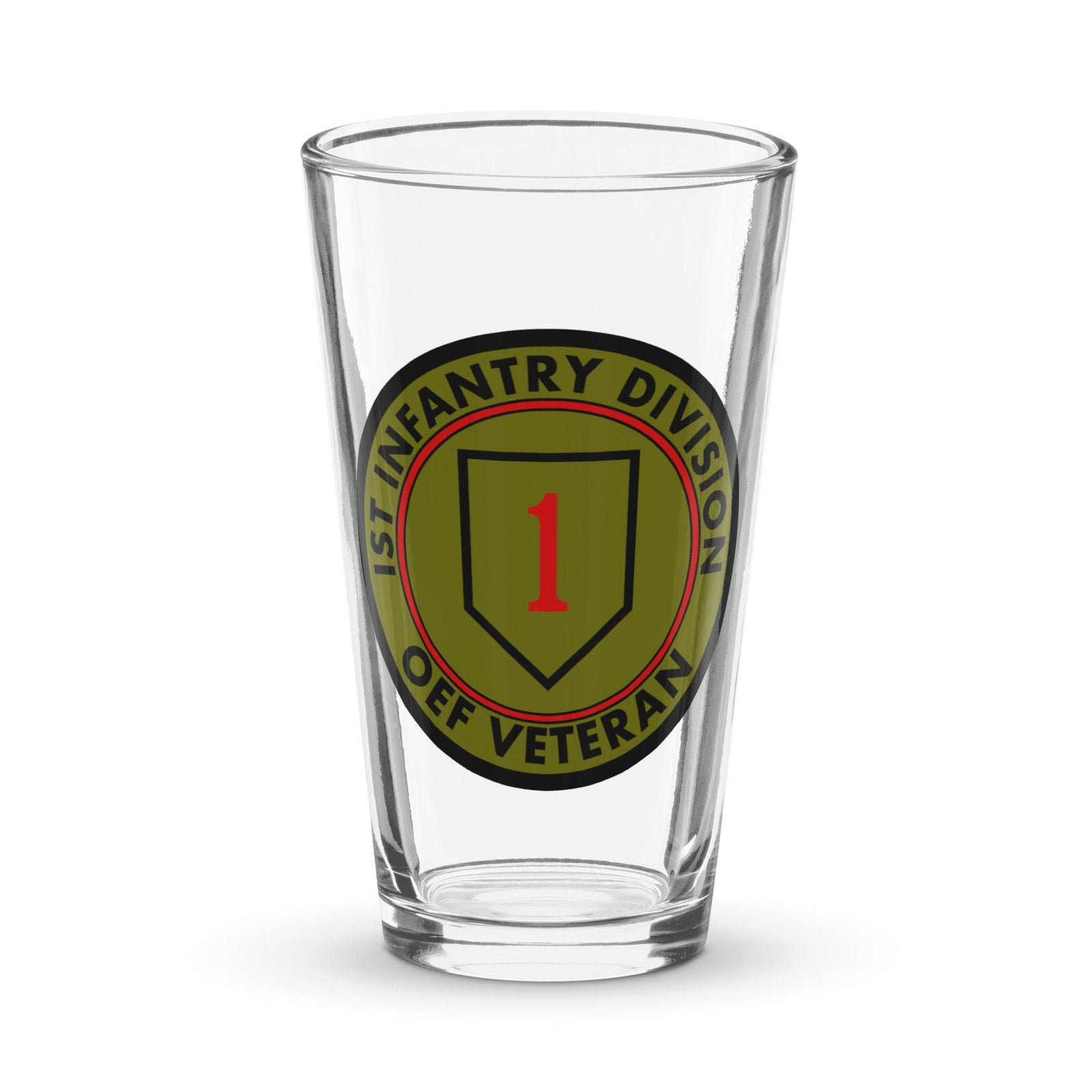 1st Infantry Division OEF Veteran Beer Pint Glass Tactically Acquired Default Title  