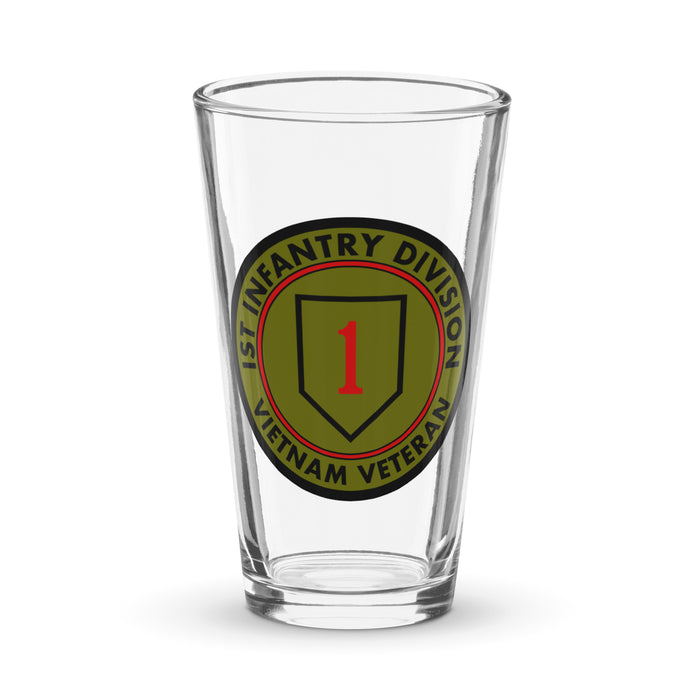 1st Infantry Division Vietnam Veteran Beer Pint Glass Tactically Acquired Default Title  