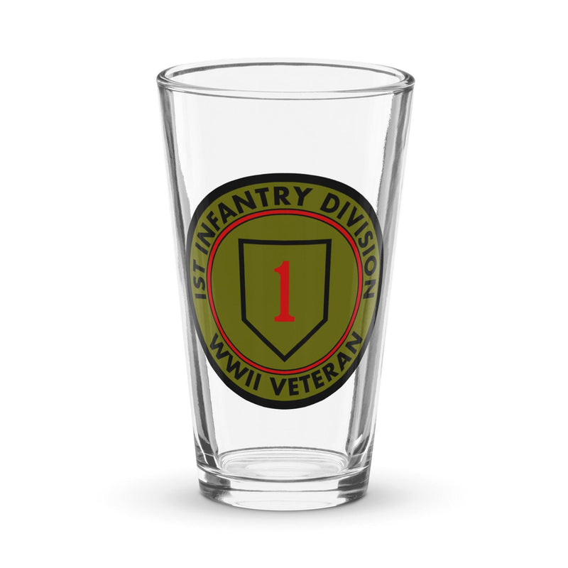 1st Infantry Division WW2 Veteran Beer Pint Glass