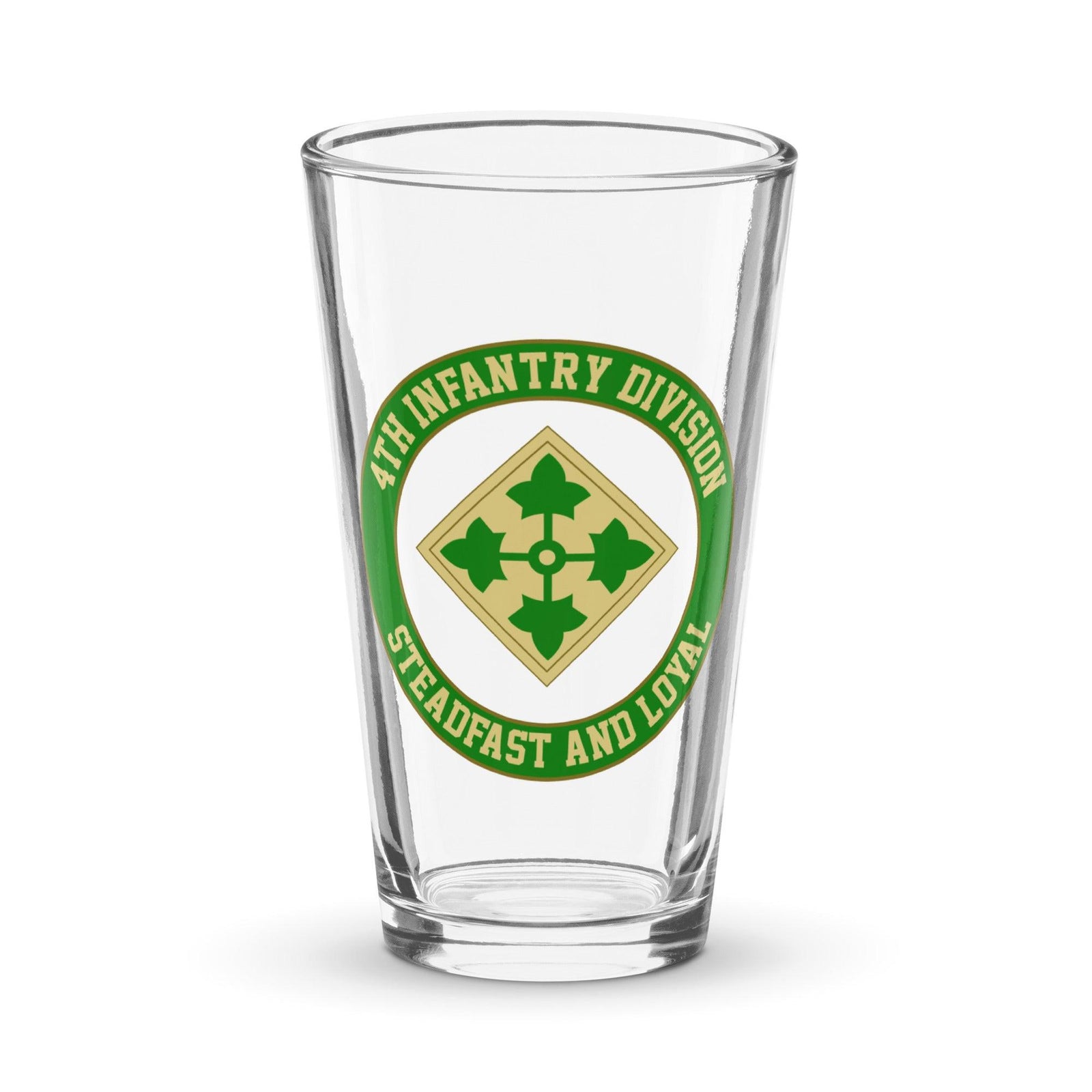 4th Infantry Division Steadfast & Loyal Beer Pint Glass Tactically Acquired Default Title  
