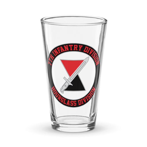 7th Infantry Division "Hourglass" Beer Pint Glass Tactically Acquired Default Title  