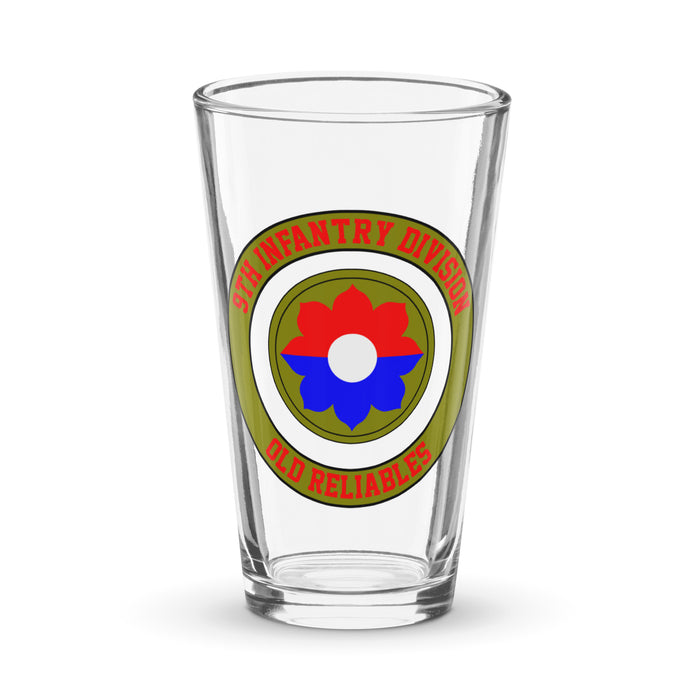 9th Infantry Division Old Reliables Beer Pint Glass Tactically Acquired Default Title  