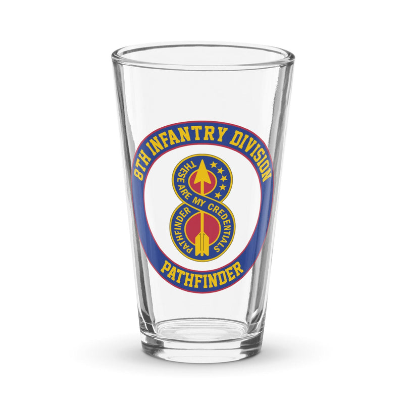 8th Infantry Division Pathfinder Beer Pint Glass