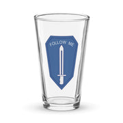 U.S. Infantry School Logo Emblem Beer Pint Glass Tactically Acquired Default Title  