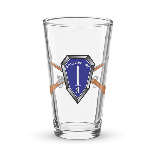 U.S. Infantry School 'Follow Me' Beer Pint Glass Tactically Acquired Default Title  