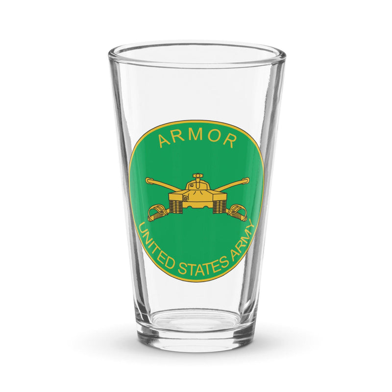 U.S. Army Armor Branch Plaque Beer Pint Glass