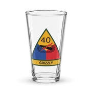 40th Armored Division Beer Pint Glass Tactically Acquired Default Title  