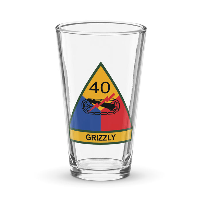 40th Armored Division Beer Pint Glass Tactically Acquired Default Title  