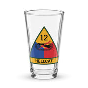 12th Armored Division Beer Pint Glass Tactically Acquired Default Title  