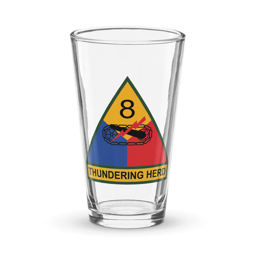 8th Armored Division Beer Pint Glass Tactically Acquired Default Title  