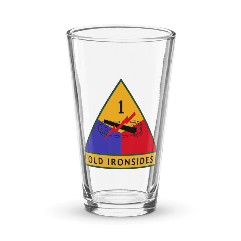 1st Armored Division Beer Pint Glass