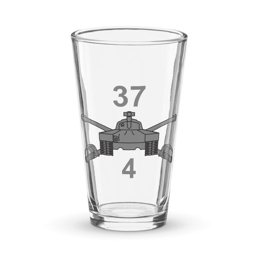 U.S. Army 4-37 Armor Regiment Beer Pint Glass Tactically Acquired Default Title  