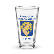 U.S. Army 2-34 Armor Regiment Beer Pint Glass Tactically Acquired Default Title  