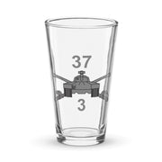 U.S. Army 3-37 Armor Regiment Beer Pint Glass Tactically Acquired Default Title  