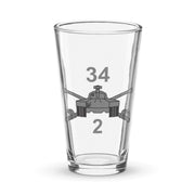 U.S. Army 2-34 Armor Regiment Pint Beer Glass Tactically Acquired Default Title  