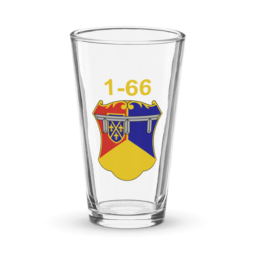 U.S. Army 1-66 Armor Regiment Beer Pint Glass Tactically Acquired Default Title  