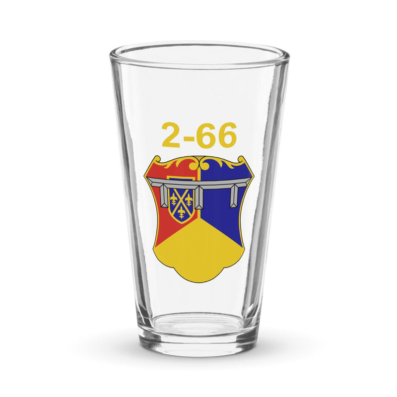 U.S. Army 2-66 Armor Regiment Beer Pint Glass