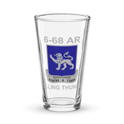 U.S. Army 6-68 Armor Regiment Beer Pint Glass Tactically Acquired Default Title  