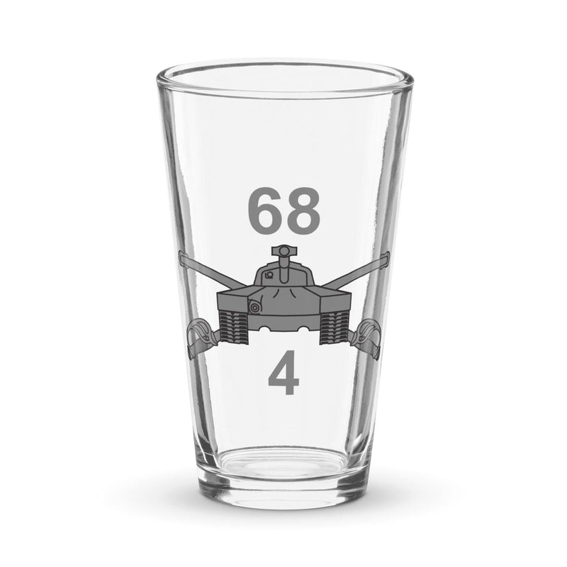 U.S. Army 4-68 Armor Regiment Beer Pint Glass