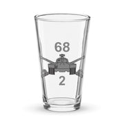 U.S. Army 2-68 Armor Regiment Beer Pint Glass Tactically Acquired Default Title  