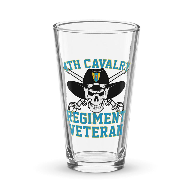 4th Cavalry Regiment Veteran Beer Pint Glass