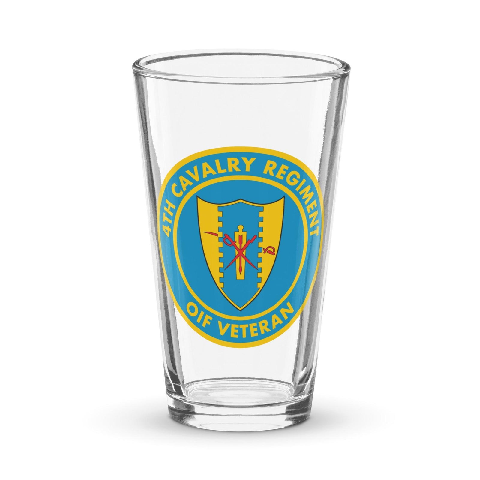 4th Cavalry Regiment OIF Veteran Beer Pint Glass Tactically Acquired Default Title  