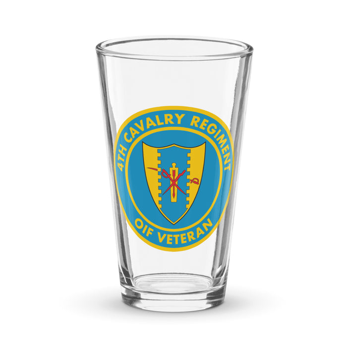 4th Cavalry Regiment OIF Veteran Beer Pint Glass Tactically Acquired Default Title  