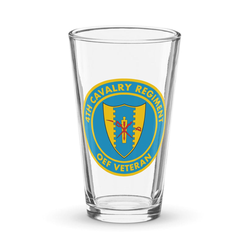 4th Cavalry Regiment OEF Veteran Beer Pint Glass