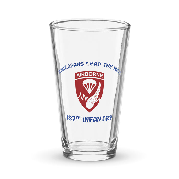 Rakkasans Lead the Way 187th AIR Beer Pint Glass Tactically Acquired Default Title  