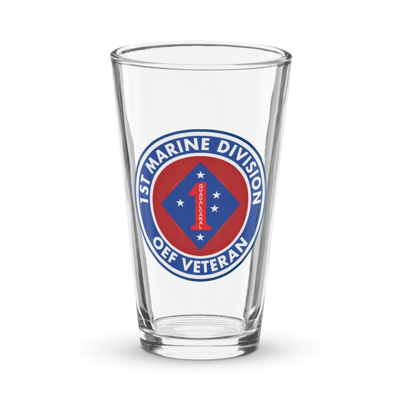 1st Marine Division OEF Veteran Beer Pint Glass