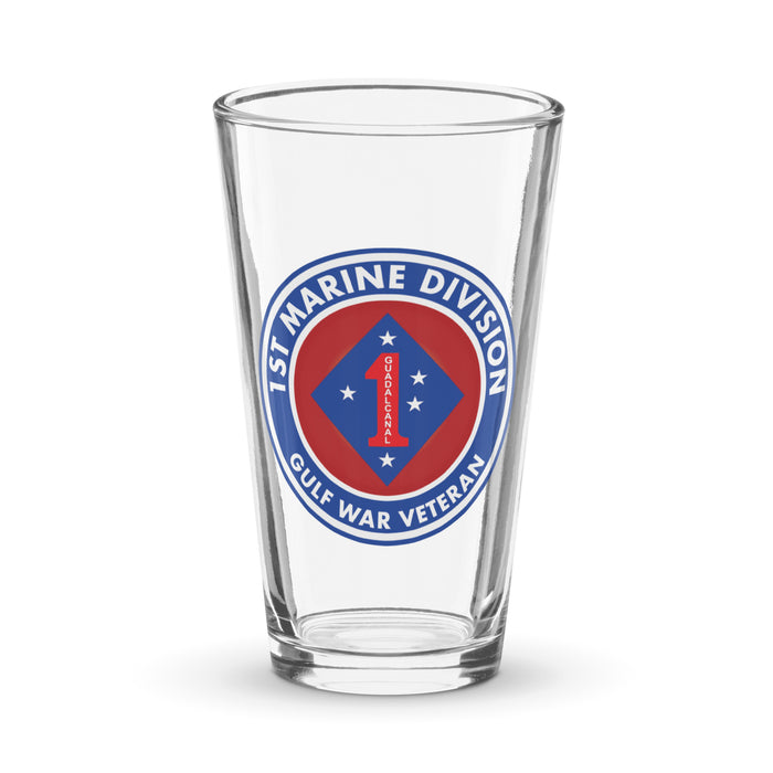 1st Marine Division Gulf War Veteran Beer Pint Glass Tactically Acquired Default Title  