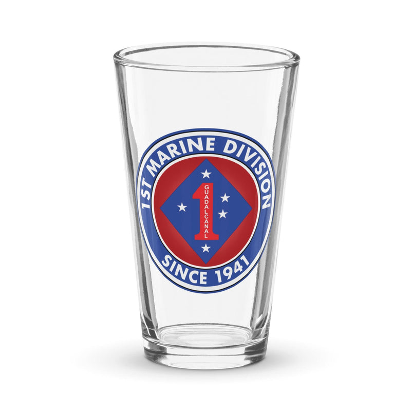 1st Marine Division Since 1941 Beer Pint Glass
