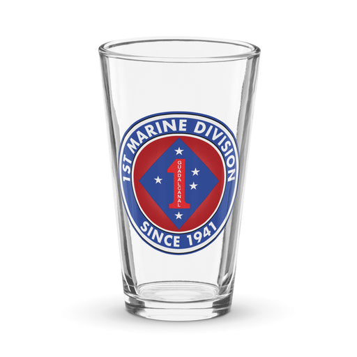 1st Marine Division Since 1941 Beer Pint Glass Tactically Acquired Default Title  