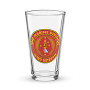 2nd Marine Division WW2 Veteran Beer Pint Glass Tactically Acquired Default Title  