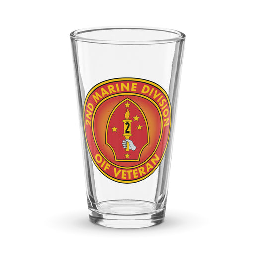2nd Marine Division OIF Veteran Beer Pint Glass Tactically Acquired Default Title  
