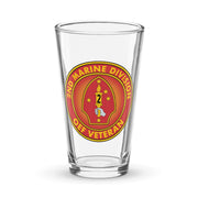 2nd Marine Division OEF Veteran Beer Pint Glass Tactically Acquired Default Title  