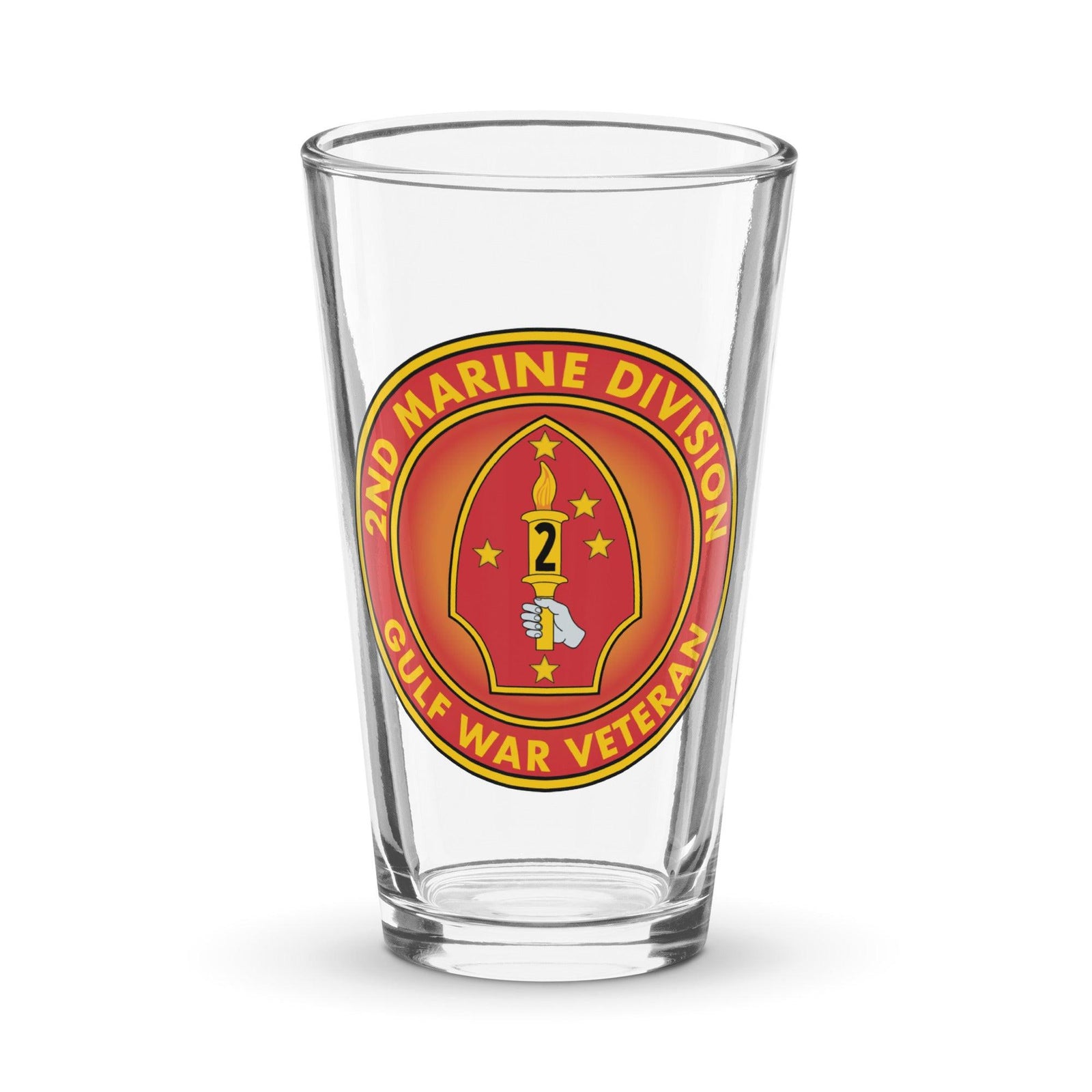 2nd Marine Division Gulf War Veteran Beer Pint Glass Tactically Acquired Default Title  