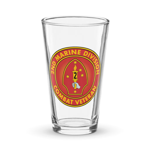 2nd Marine Division Combat Veteran Beer Pint Glass Tactically Acquired Default Title  
