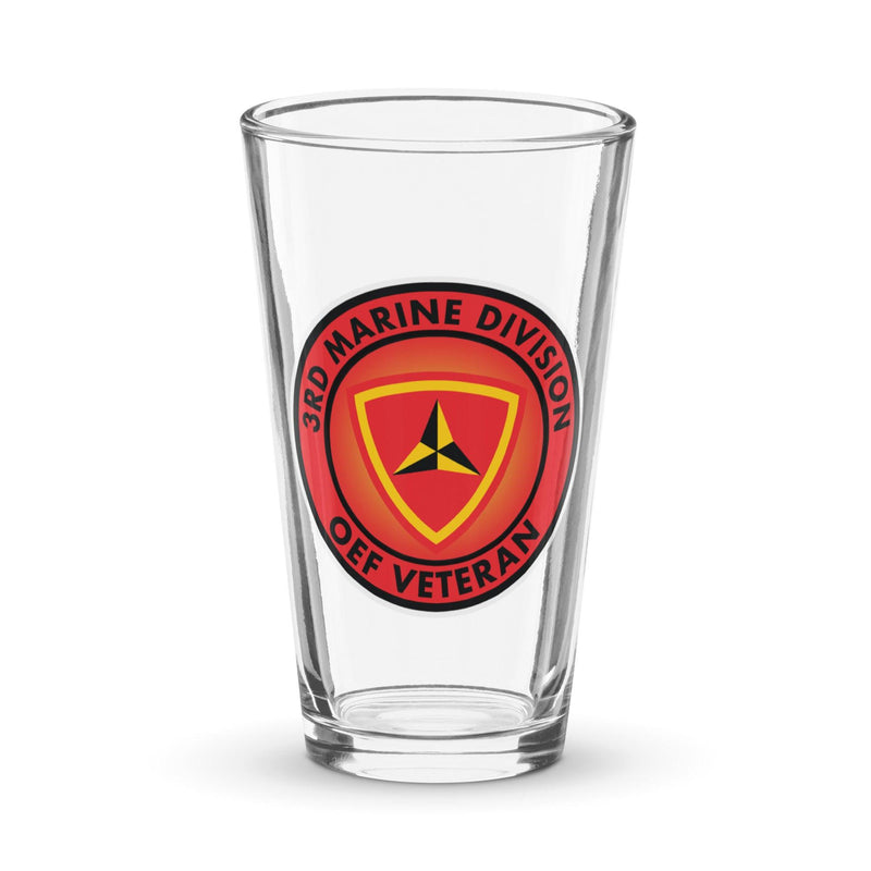 3rd Marine Division OEF Veteran Beer Pint Glass