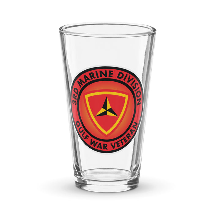 3rd Marine Division Gulf War Veteran Beer Pint Glass Tactically Acquired Default Title  