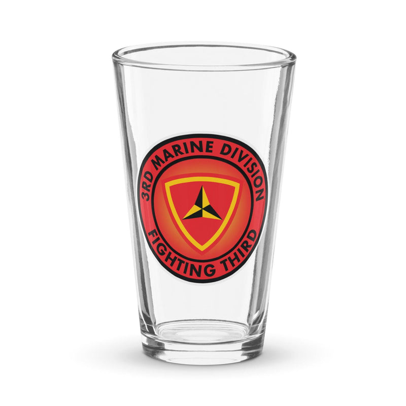 3rd Marine Division Fighting Third Motto Beer Pint Glass