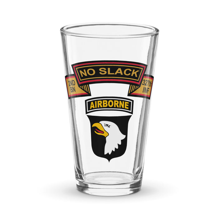 2-327 Infantry 'No Slack' 101st Airborne SSI Beer Glass Tactically Acquired Default Title  