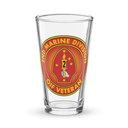 2nd Marine Division OIF Veteran Beer Pint Glass Tactically Acquired Default Title  