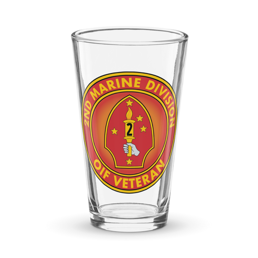 2nd Marine Division OIF Veteran Beer Pint Glass Tactically Acquired Default Title  