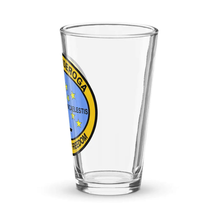 USS Ticonderoga (CV-14) Pint Beer Glass Tactically Acquired   