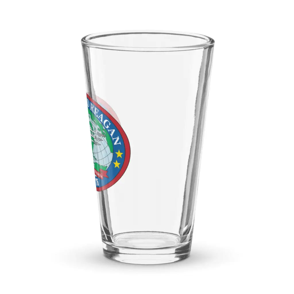 USS Ronald Reagan (CVN-76) Beer Pint Glass Tactically Acquired   