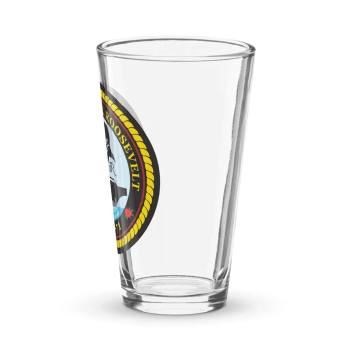 USS Theodore Roosevelt (CVN-71) Beer Pint Glass Tactically Acquired   